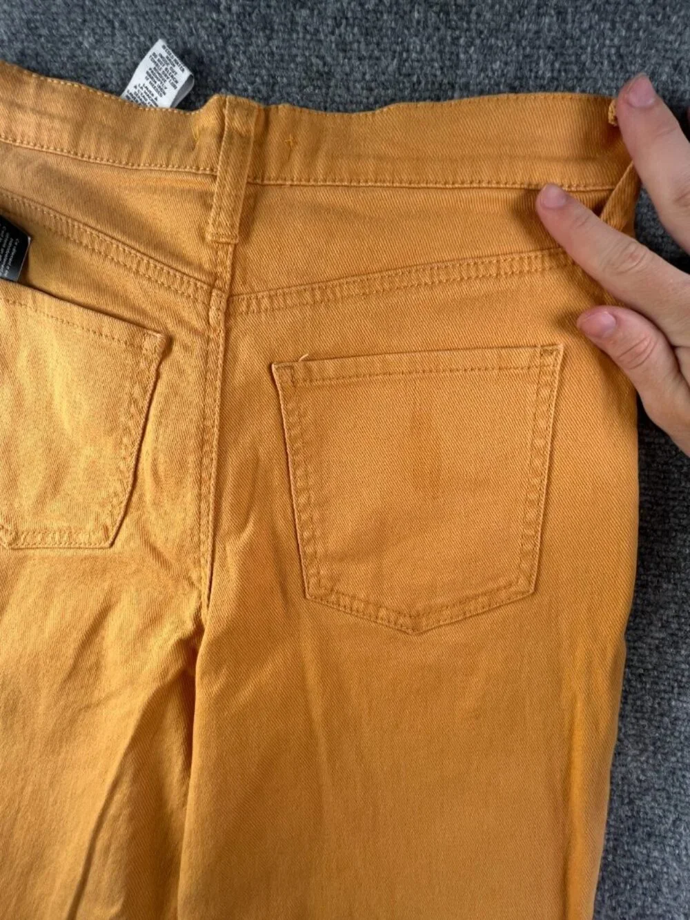 Fashion Nova Pants Size 7 / 28 Orange Slim Straight NWT Cotton Stretch High Rise